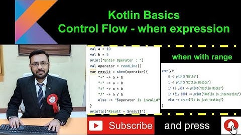 Kotlin Basics - When expression, with range when expression - Practical Demo