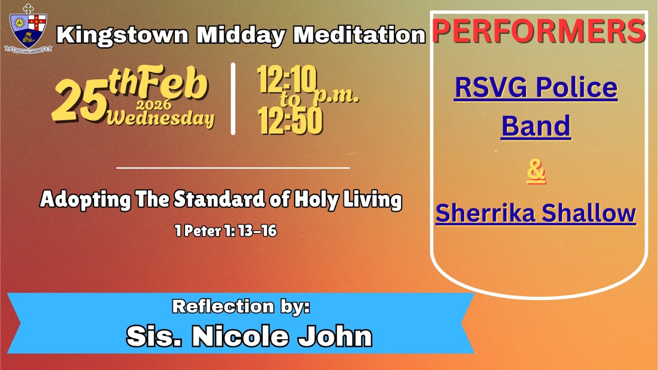 Kingstown Methodist Church, Midday Lenten Meditation, Wednesday, February 25th, 2026