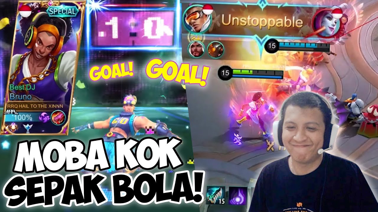 SERUNYA MENYEPAK LAWAN PAKAI HYPER BRUNO RETRIBUTION !!! BACK TO META ? MOBA KOK SEPAK BOLA !!!