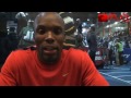 LaShawn Merrit Signing his Shoes for the Perdiction Contest Winner