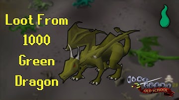 Old School RuneScape: Loot From 1000 Green Dragon