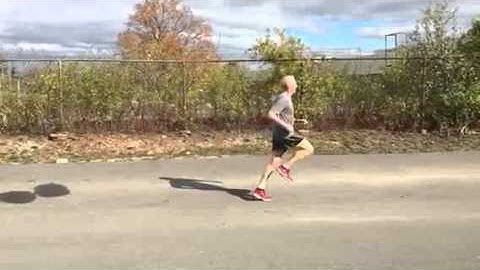 Pose Running Method: slow motion video. Pose. Fall. Pull