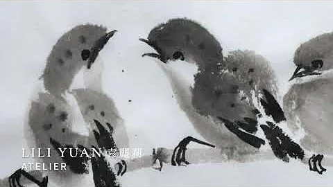 Chinese painting Bird, chinesische Malerei Vogel, ...