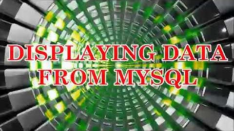 TO DISPLAY DATA FROM MYSQL IN JAVA NETBEANS USING CONNECTIVITY