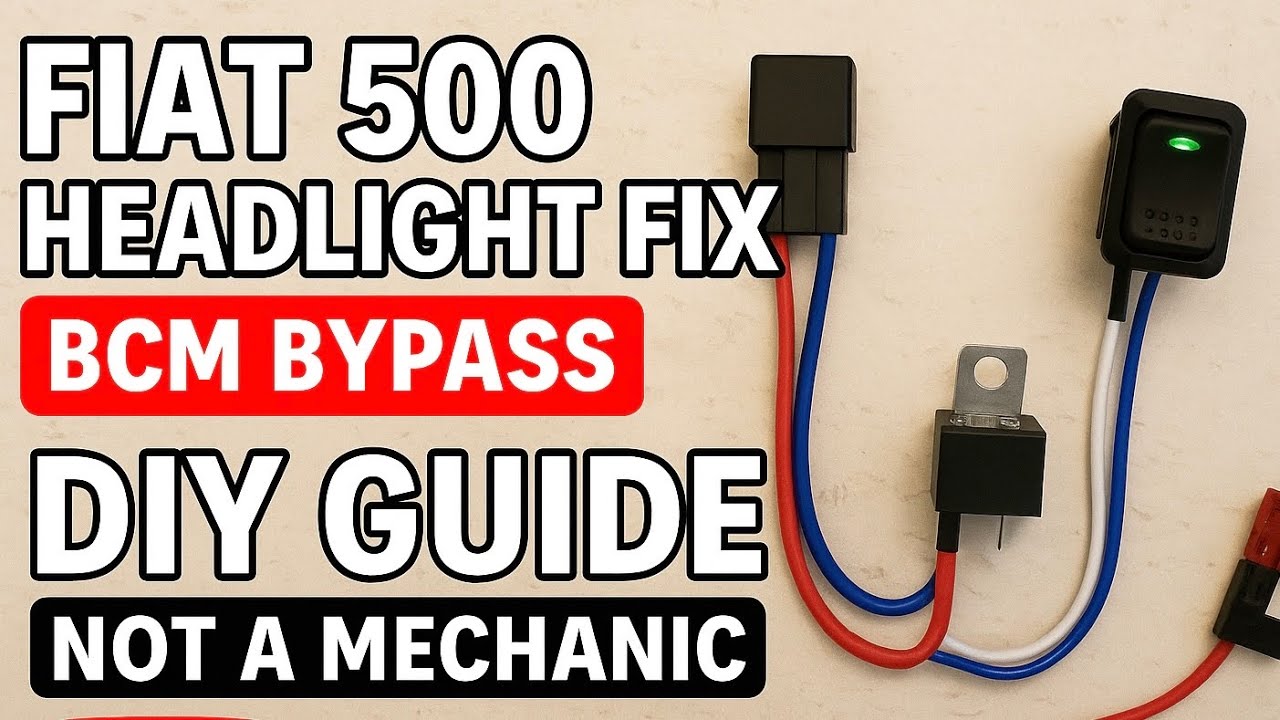 Fiat 500 Headlight Fix – BCM Bypass with Relay & Rocker Switch (DIY Guide)
