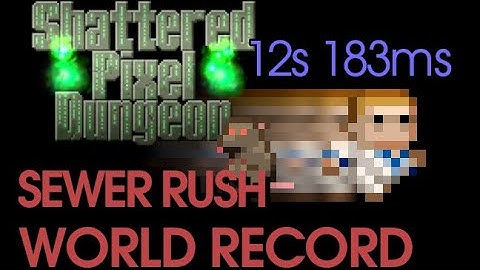 Shattered Pixel Dungeon - WORLD RECORD speedrun Sewer Rush in 12s 183ms