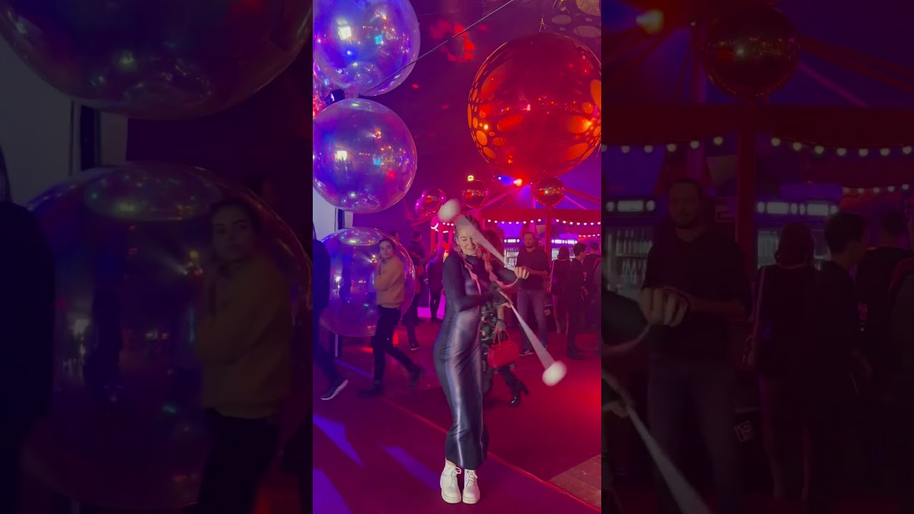 Poi spinning on the Ohlala show