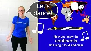 Continents of the World - song, dance and animation!