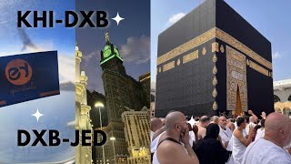 KHI to JED via Fly Dubai then To the holy city of Makkah for Umrah Trip report review of FZ 336