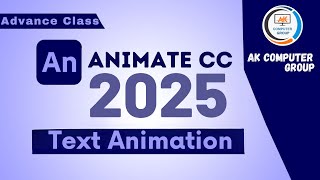 Adobe Animate CC ( Text Animation ) Full Course | Class-09 | Learn 2D Animation Step by Step