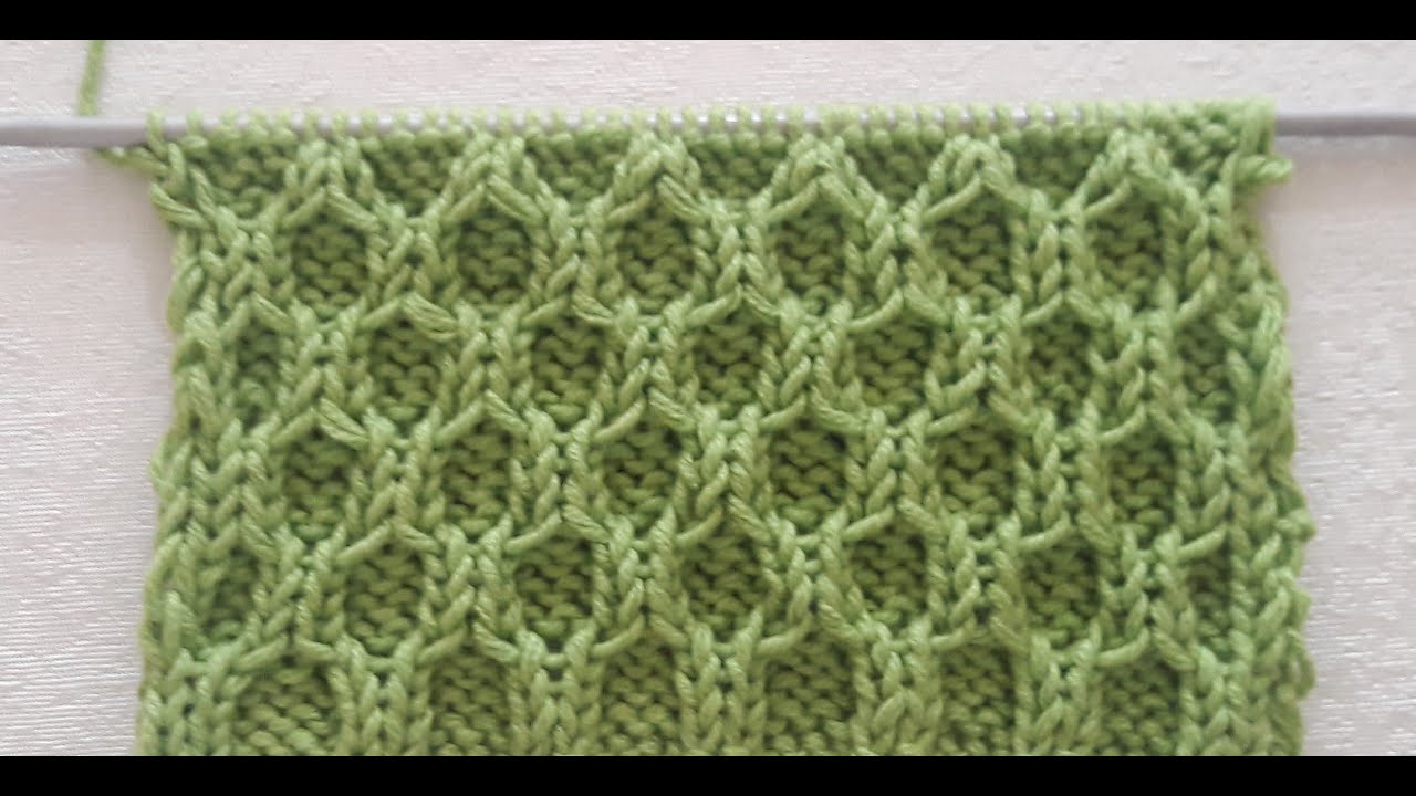 Bu Modeli Bir Başka Güzel. Bal Peteği, Arı Kovanı Örgü Modeli - Honeycomb Knitting Pattern