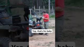 Is That A Baby Goat Riding On The 4 Wheeler With My Husband?