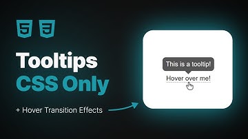 How To Create Tooltips with HTML & CSS Only (no JavaScript needed)