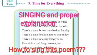 9.Time For Everything|STD 4 Sub ENG|SINGING and simple explanation| Maharashtra Board English medium
