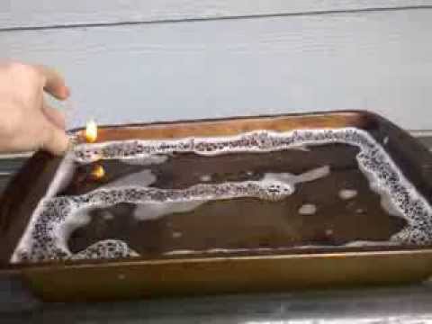 Propane bubbles in water
