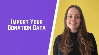 Import your Donation Data