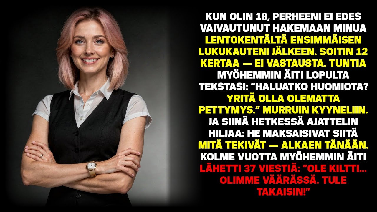 Äiti unohti minut lentokentälle. 12 vastaamatonta puhelua, kukaan ei vastannut, ja minä…