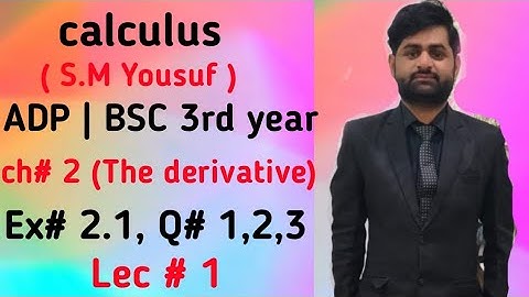 BSC/ADP|Math|3rd Year|Part 1|Calculus|Ch#02|Ex:2.1|Differentiability(Q#01 to 05)Punjab University