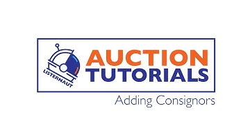 How-to Add Consignors