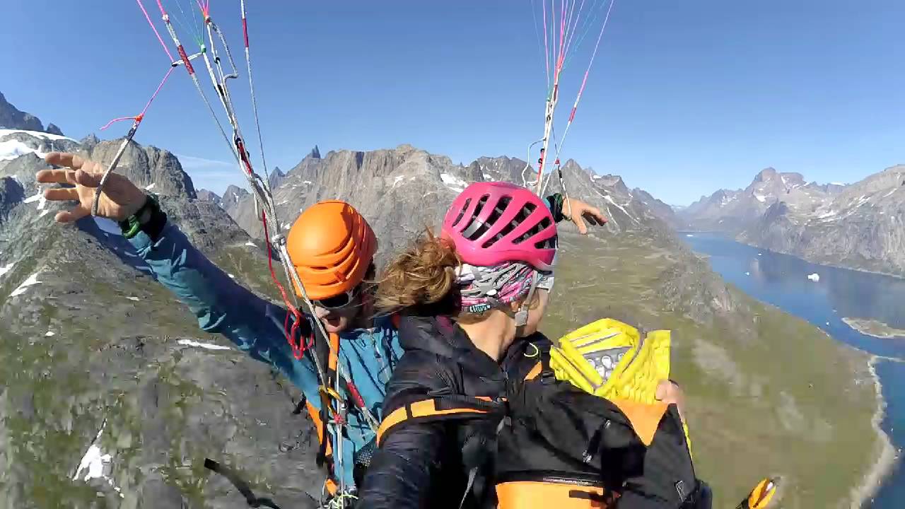 Décollage Groenland Tinkindita biplace parapente