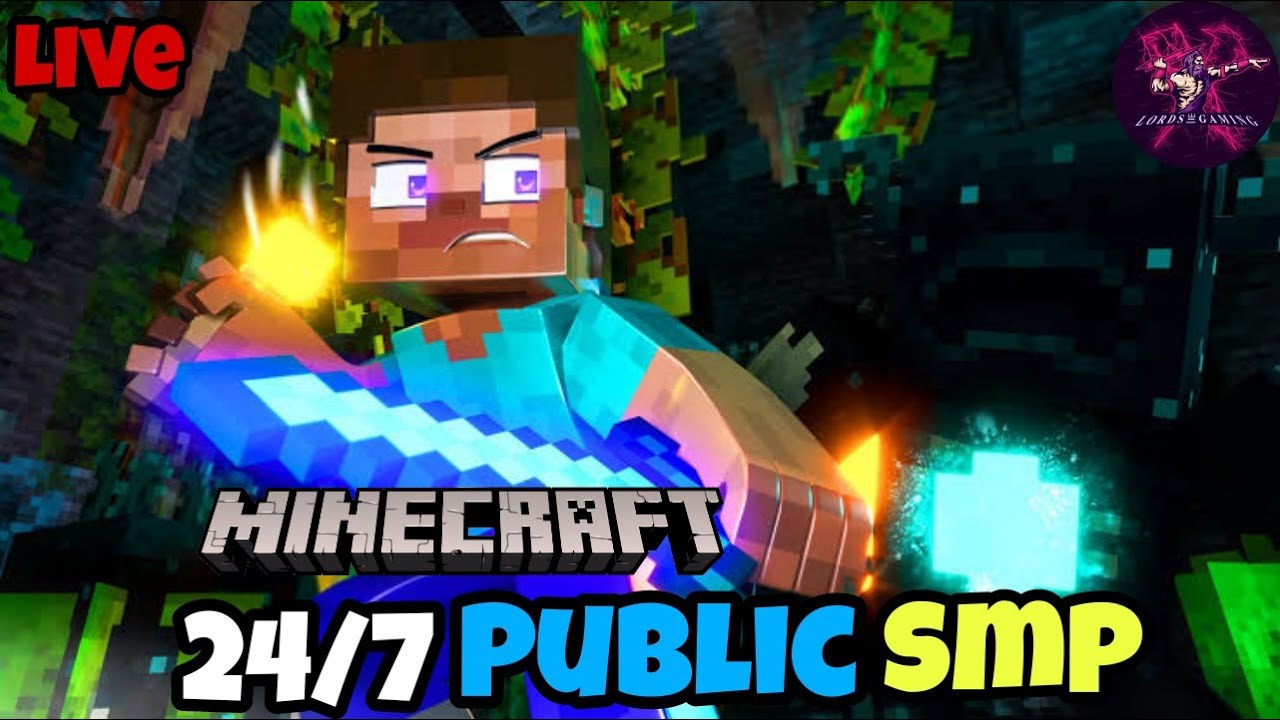 Public smp 24/7 | Java + Bedrock Edition | Minecraft Live | Lord's ...