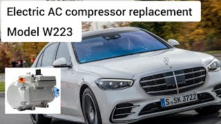 S500 electric ac compressor replacement /s223 electric AC Compressor replace