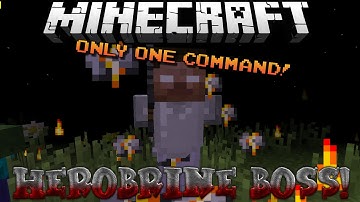 Minecraft - Only One Command: Herobrine Boss Battle!
