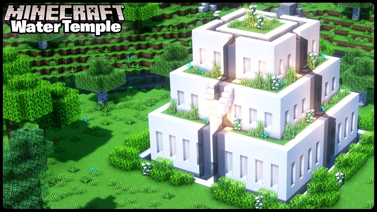 How To Build Modern Water Temple|Minecraft Building Tutorial #49 - YouTube