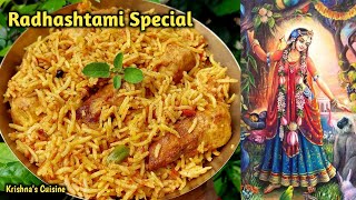 Radhashtami Special Arbi Pulao || Colocasia Pulao || Iskcon Prasad || Krishna's Cuisine #arbi