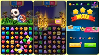 Match Puzzle Gameplay pvp 3 Pande vs Strength Gloves 🧤 masters screenshot 1