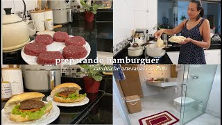 Vlog: preparando sanduiche caseiro pra família, banheiro de cara nova, fiz empanados e suco saudável
