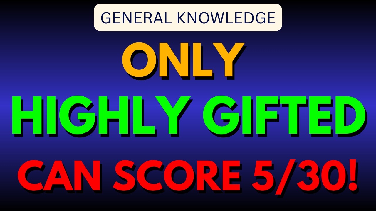 PASS THIS QUIZ TO PROVE YOUR MEMORY IS STILL STRONG! | 30 QUESTIONS #generalknowledge