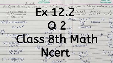 Ex 12.2, Q 2, Chapter 12, Exponents and Powers, Class 8 Math