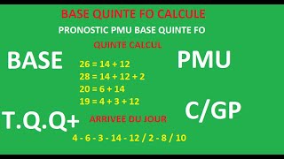 Pronostic PMU Quinté Vendredi 4 Septembre 2020 - YouTube