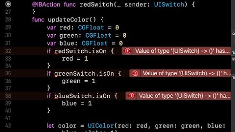 Playground 17: ColorMix isOn Errors