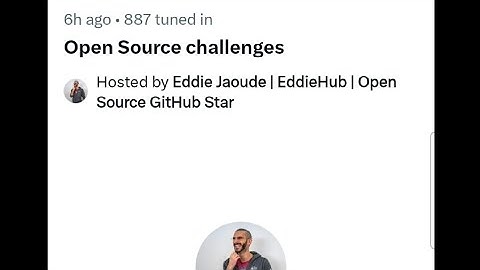 twitterX space open source challenge