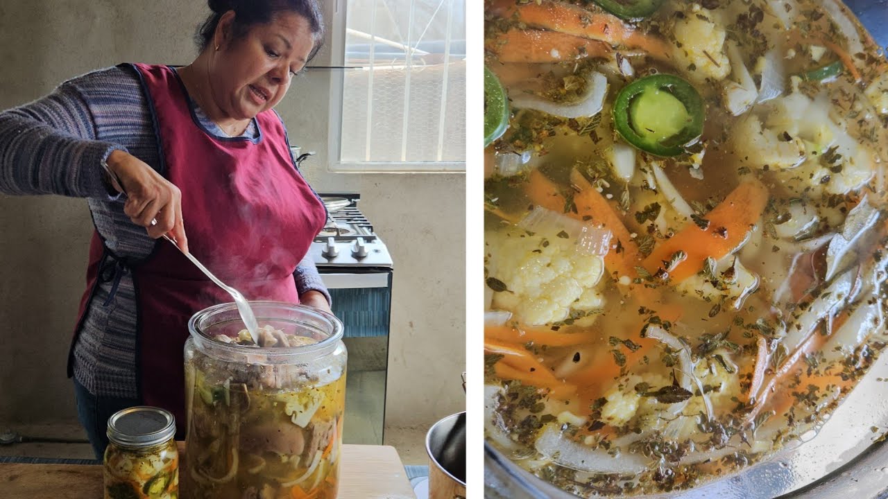 cómo preparar 4kg de patitas de  cerdo en escabeche 😋