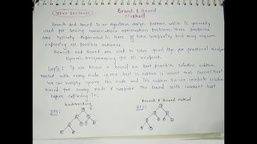 Branch and bound method | Difference between branch and bound & backtracking hindi with example