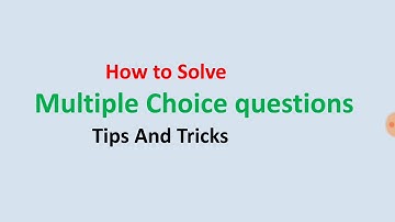 Multiple Choice questions Solving Strategy for St. Xavier