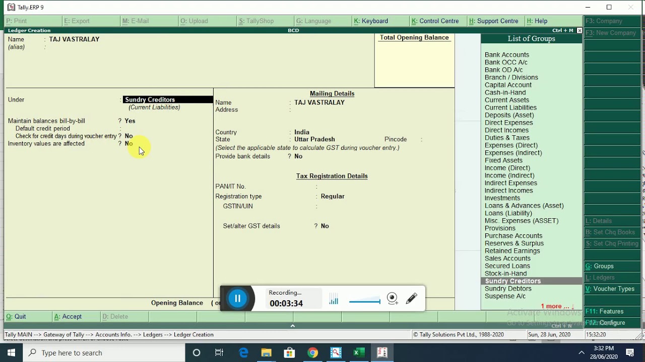 tally assignment gst