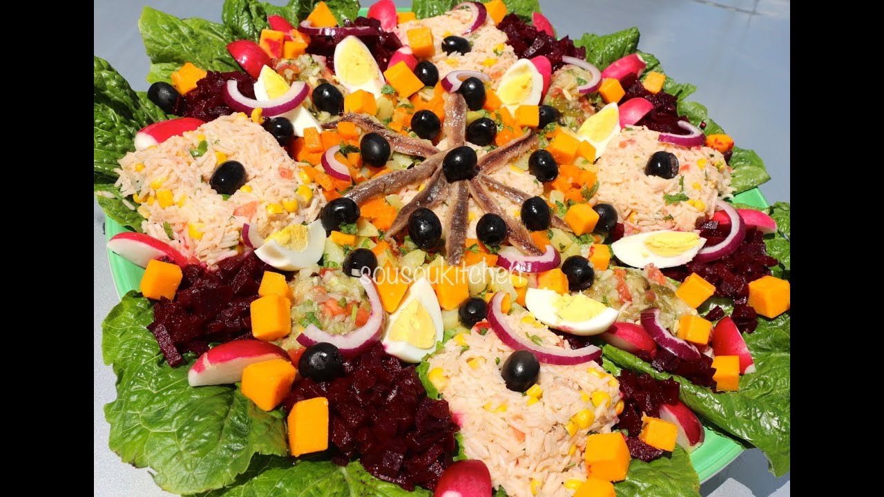 Salad recipe/recette de salade Ø³ÙØ·Ø© Ù
ØºØ±Ø¨ÙØ© cuisine marocaine ...