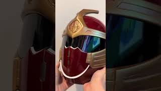 Crimson Thunder Ranger helmet with removable faceplate!