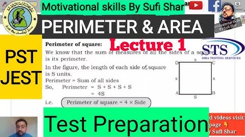 Perimeter of square | Maths | PST JEST Test Preparation