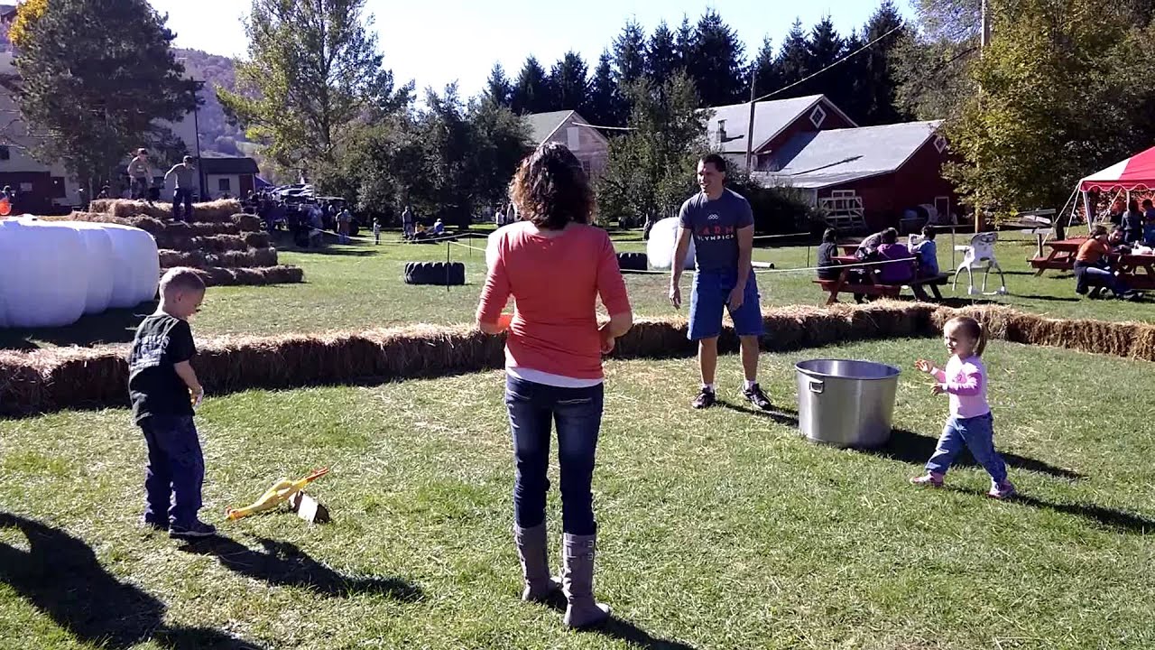 Chicken Toss at the Farm Olympics - YouTube