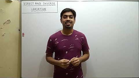 8 ICSE - Maths - Direct & Indirect Variation Video 7 - Navjit Rajani - Prof. Maths - Elite Tutorials