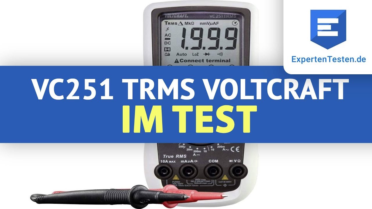 VC251 TRMS, VOLTCRAFT Digital Handheld Multimeter CAT III 600V