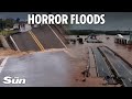 Terrifying moment bridge suddenly cracks and plunges into river in &#39;biblical&#39; Brazil floods