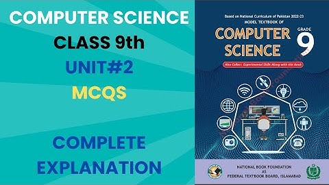 Computer Class 9 Chapter 2 | Exercise MCQs 2024 | National Book Foundation | Federal Board