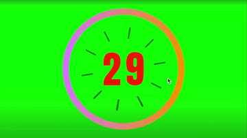 56 seconds countdown timer with number display & with Alarm 🔔|Greenscreen | copyright free