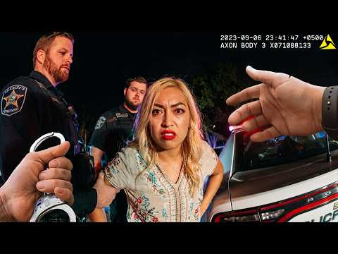 "I'M NOT GETTING IN!" Drunk Woman Fights Police After Wild Chase